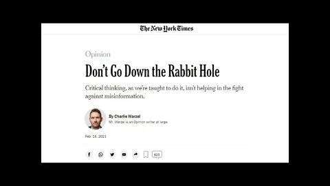 The New York Time Says Critical Thinking Is Bad