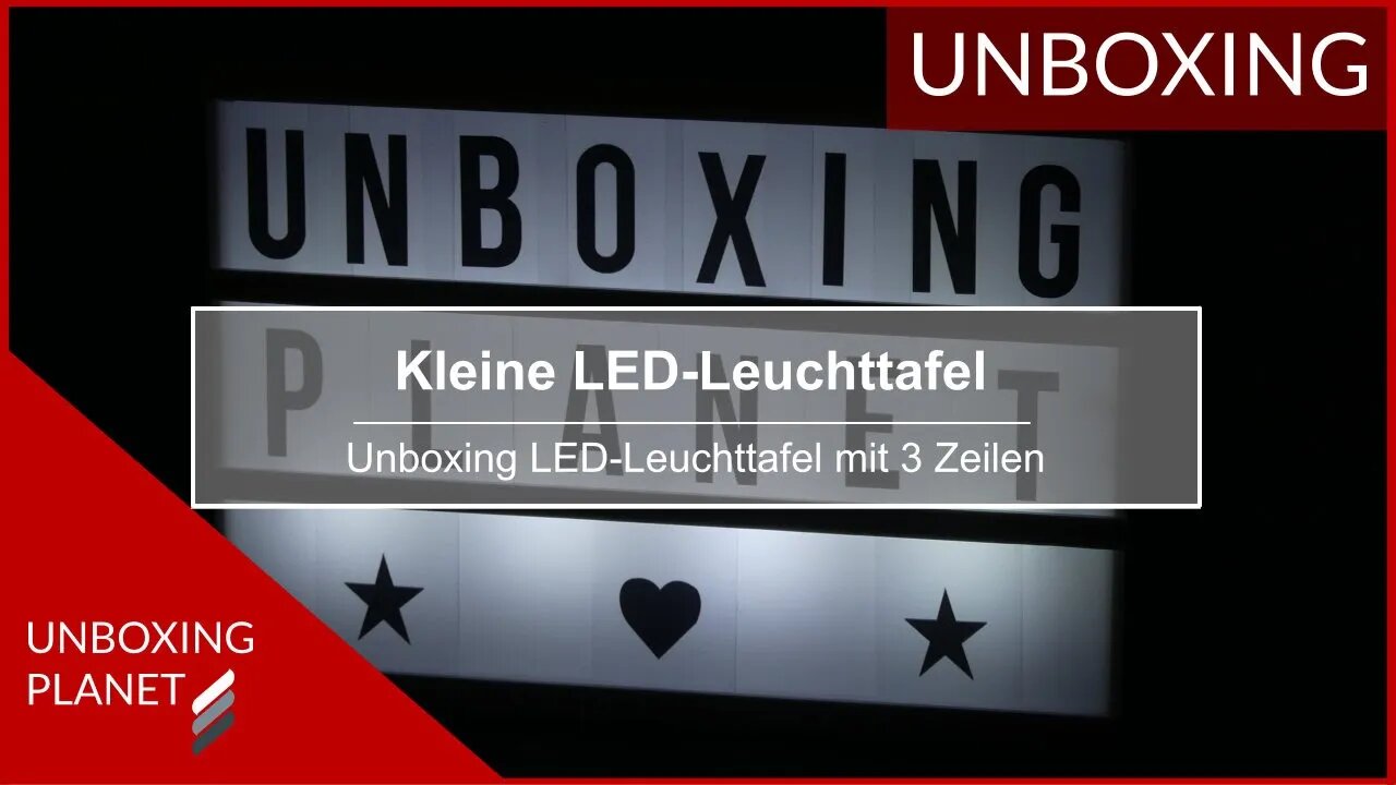 Kleine LED-Leuchttafel mit 3 Zeilen - Unboxing Planet