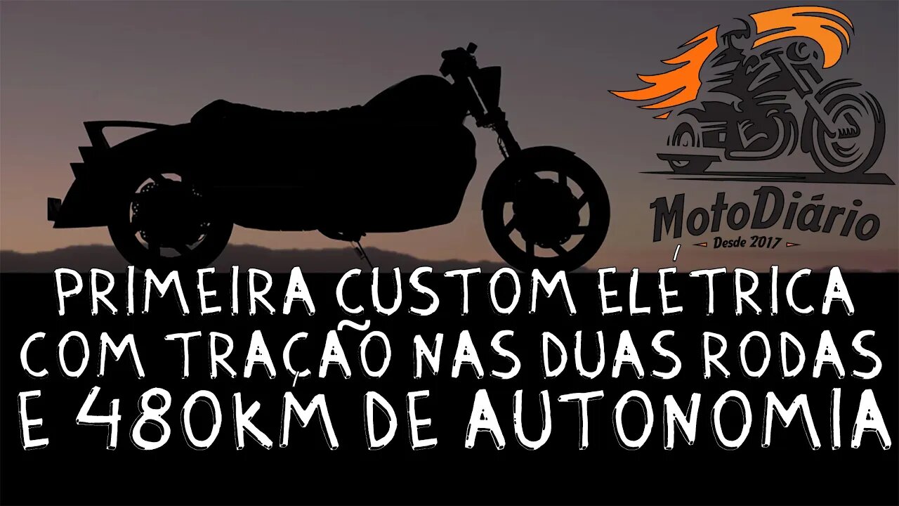 1ª Moto Custom Elétrica com tração nas duas rodas e 480km de autonomia