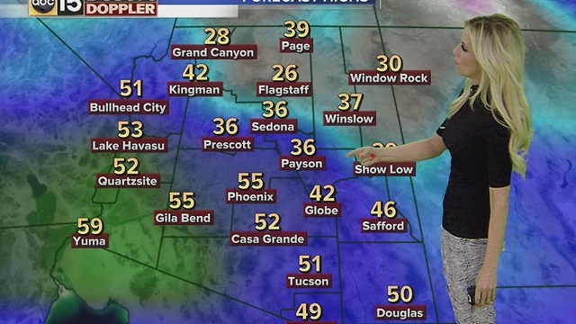 Winter weather moves across Grand Canyon State Christmas Eve