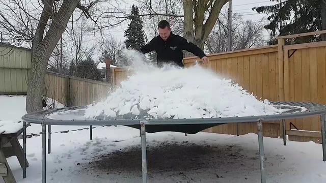 Frozen Trampoline Turns Volcanic