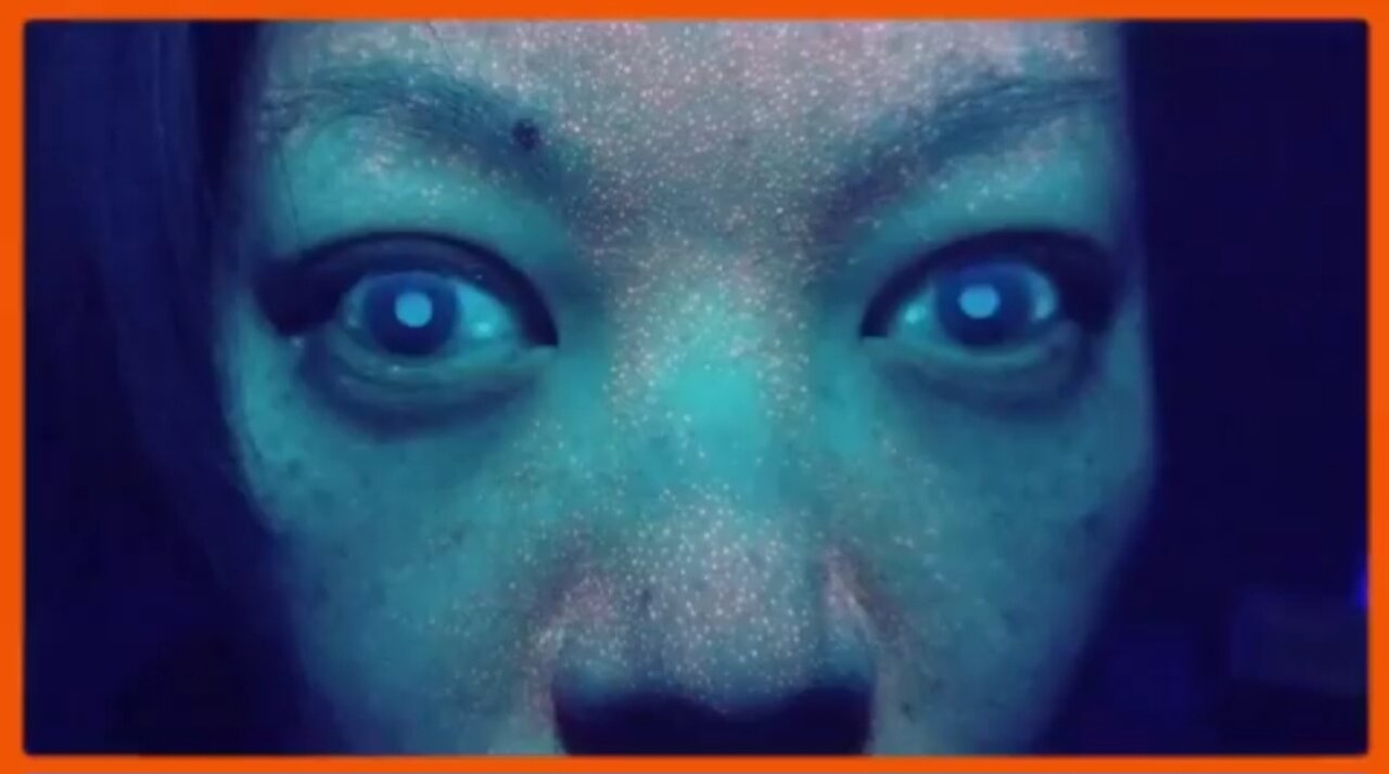 Fluorescent Glow In The Faces Of The Vaxxed Under UV Light!