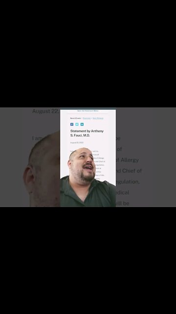 Anthony fauci announced he’s stepping down from the NIH as director folks!