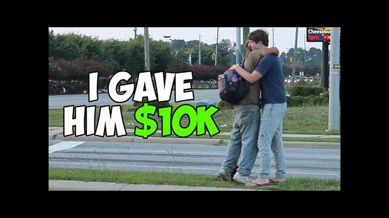 Giving A Random Homeless Man $10,000