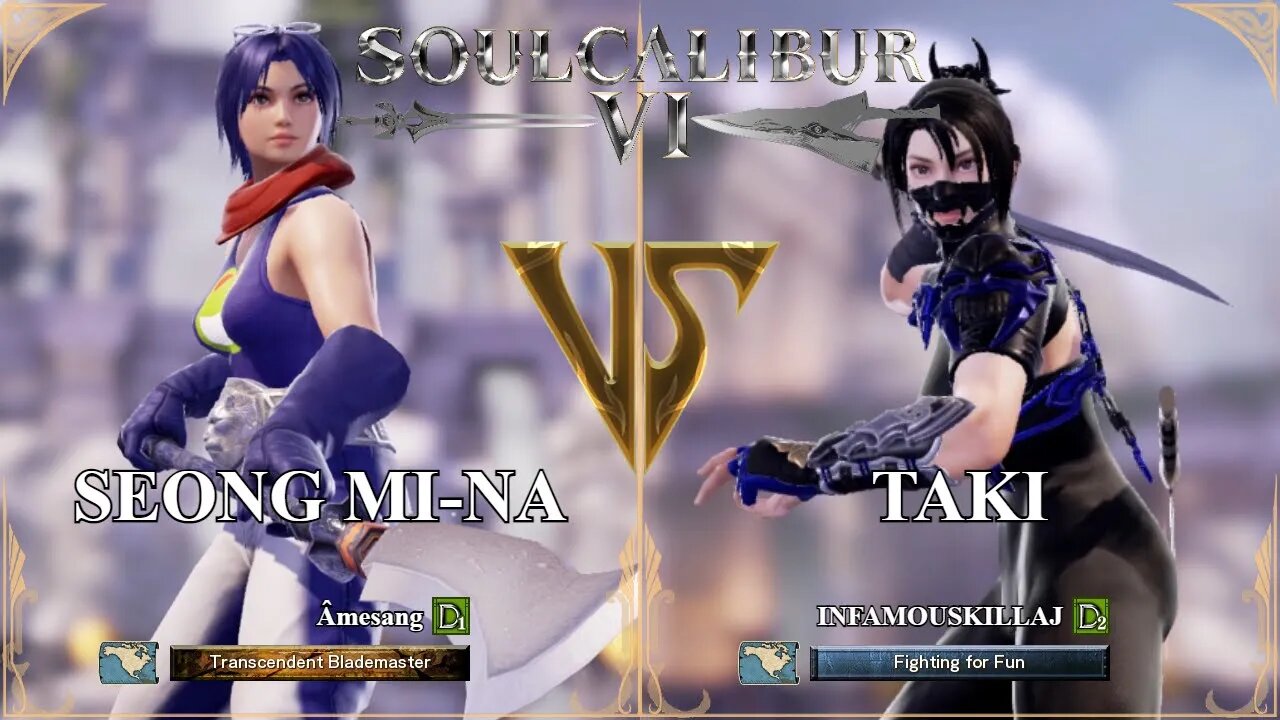 Seong Mi-na (Amesang) VS Taki (INFAMOUSKILLAJ) (SoulCalibur VI — Xbox One Ranked)