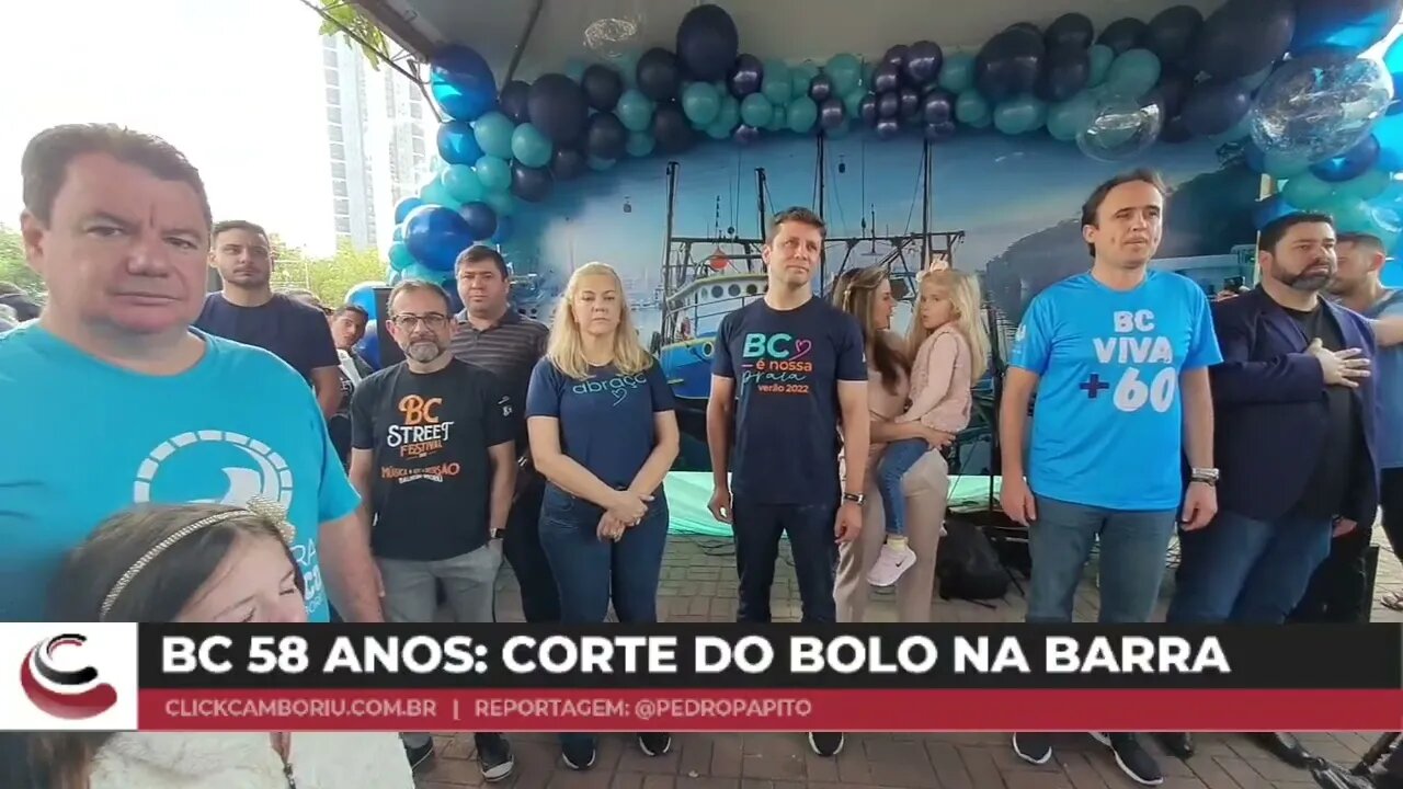 BC 58 anos: corte do bolo no bairro da Barra