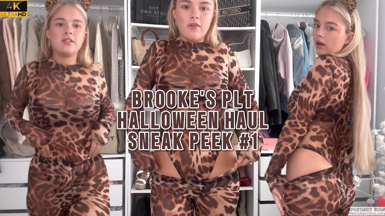 Brooke's PLT Halloween Haul Oct 13 Sneak Peek #1 Cheetah Bodysuit 4K HD #Marsdenit