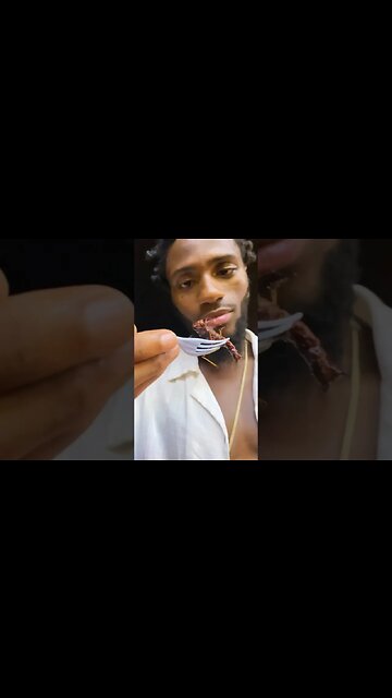 Eating A Fried Cricket For Dinner!