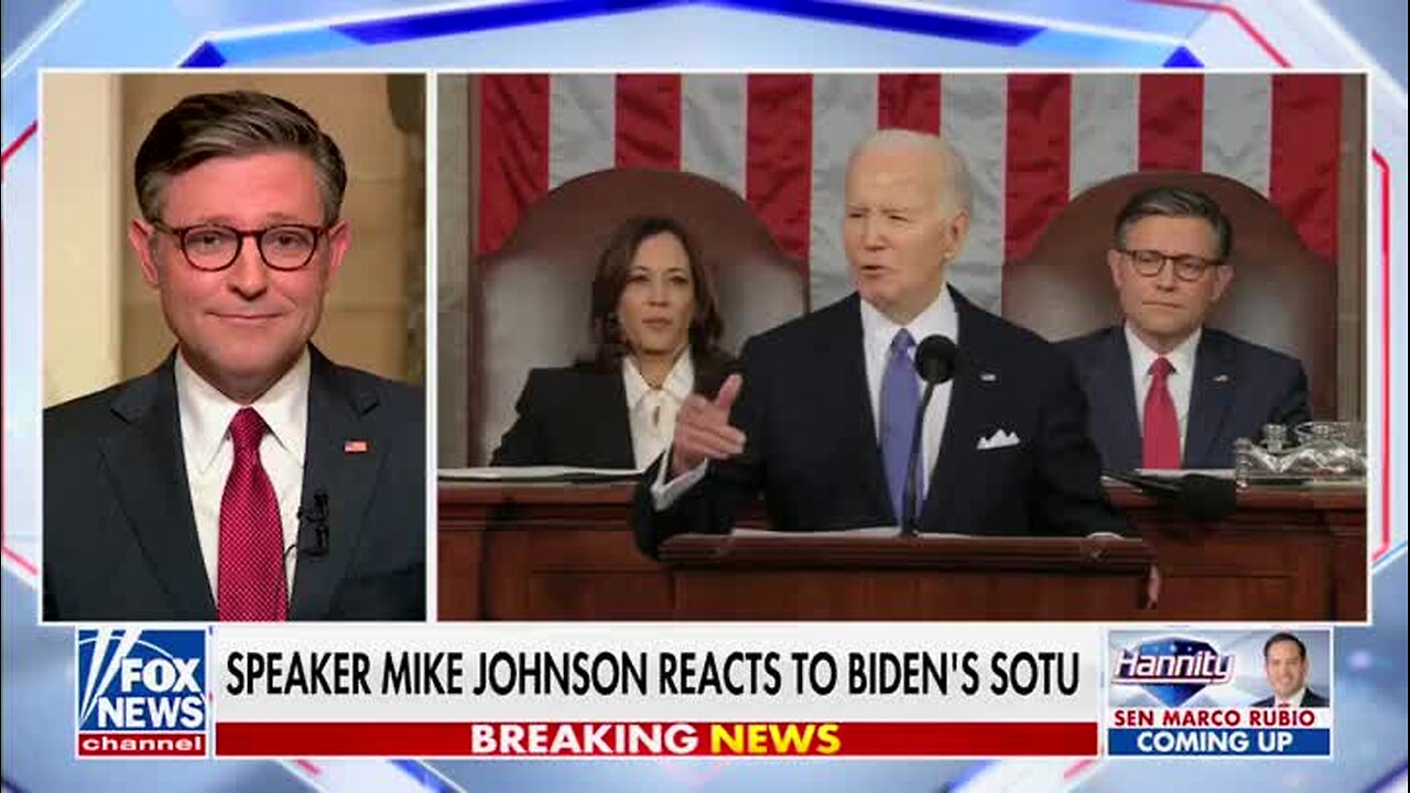 Mike Johnson: Biden Missed Cue Letting House Speaker Introduce the President Before SOTU Speech