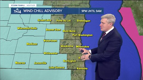 Wind chill advisory in effect until 9 a.m. Friday