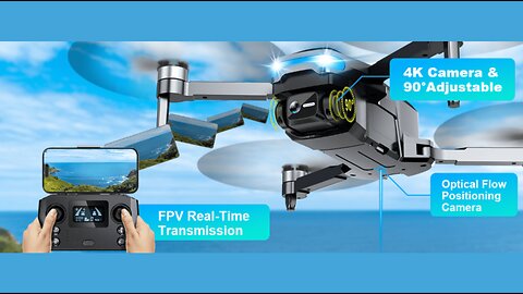 Drone with Camera 4K, FPV Drones 248G RC Plane GPS Drone for Adults