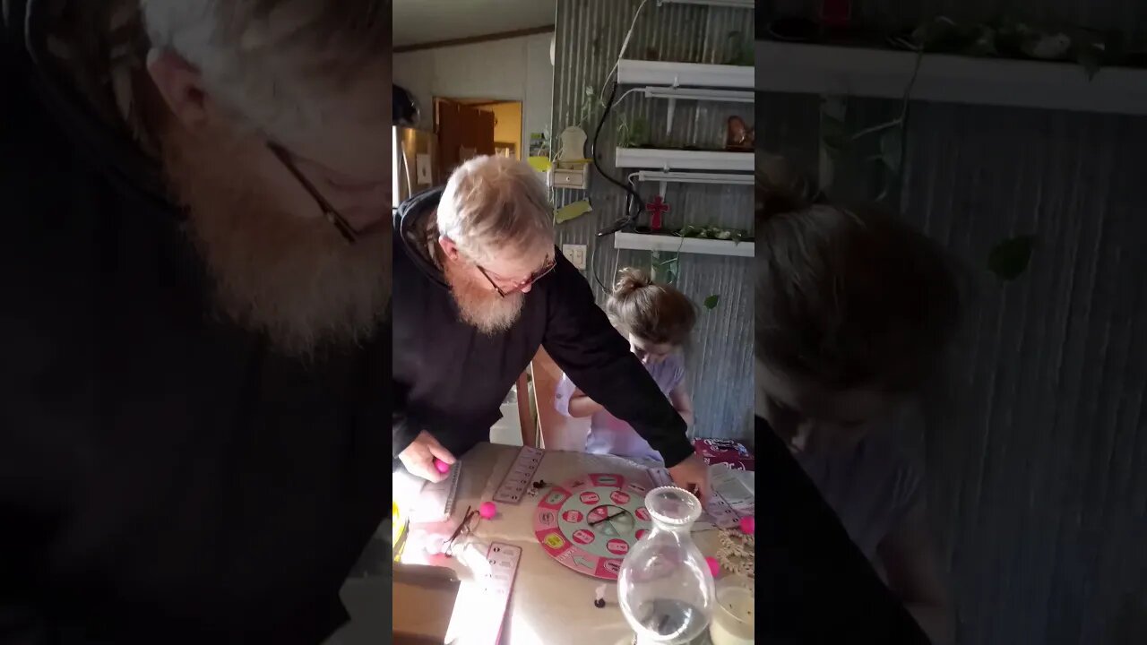 Bella & Grandpa playing L.O.L. Surprise 7 Layers of Fun The Game