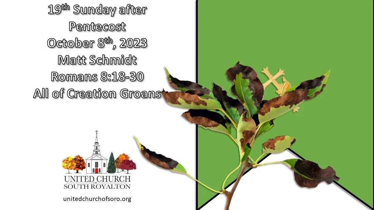 19th Sunday after Pentecost. Matt Schmidt. Oct 8, 2023.