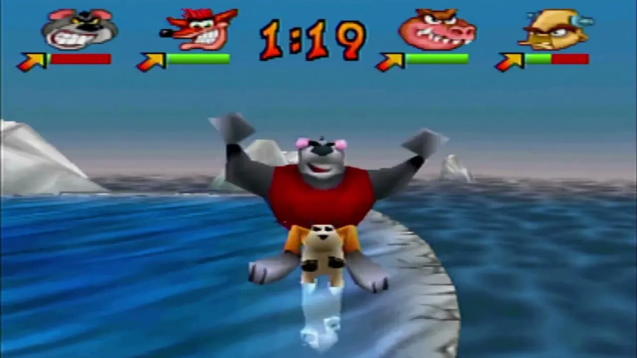 Crash Bash - Polar Push Gameplay on Tilt Panic