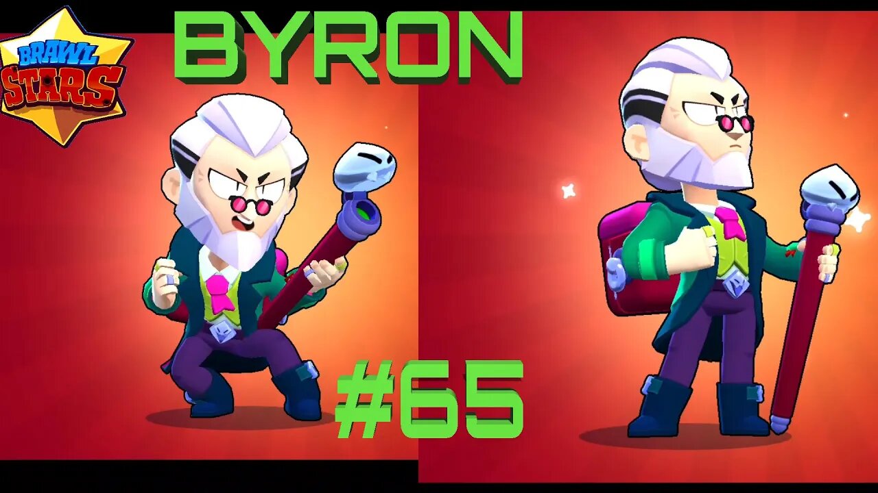 JOGUEI COM BRAWLER BYRON - NOVO BRAWLER MÍTICO - PIGUE-GEMA Brawl Stars #65