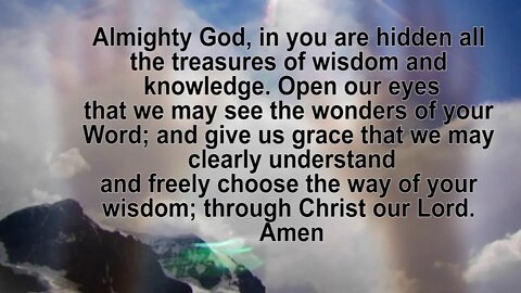 11 19 #1 Prayer of Illumination