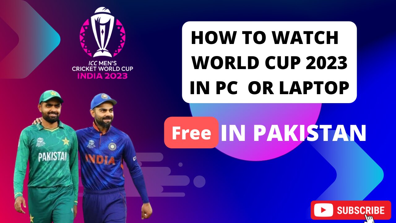 How to watch live world cup 2023 matchs in pc or laptop!