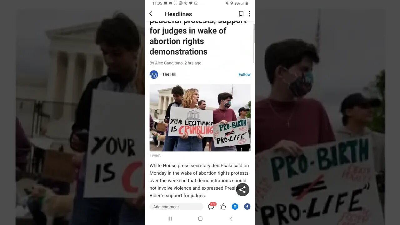 White House urges peaceful protests, support for judges in wake of abortion rights demonstrations