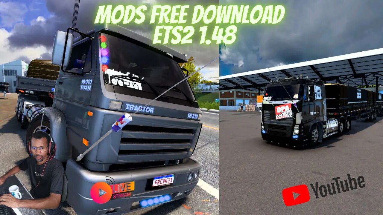 CAMINHÃO FREE VEM PRA LIVE COMBOIO MAPA RBR 1.48 #eurotrucksimulator2