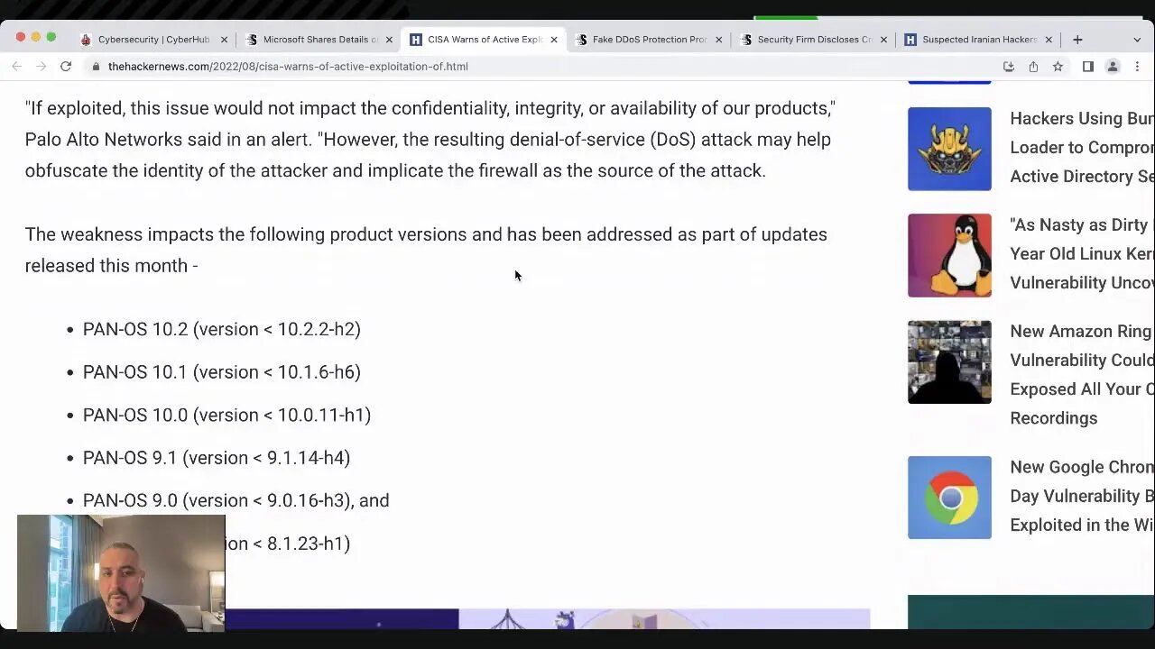 ChromeOS Details, Palo Alto CISA Warning, Fake DDoS, Crowdstrike Issue, Iran targets Israel