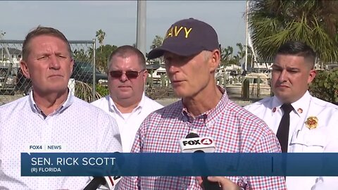Senator Rick Scott tours Cape Coral hurricane damage