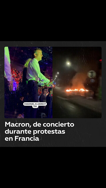 Macron disfruta de un concierto mientras Francia se sume en protestas