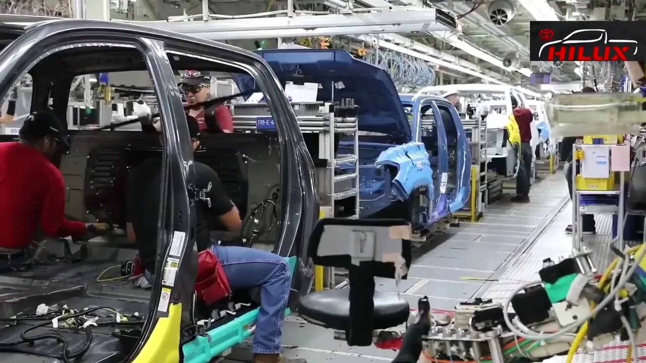 FÁBRICA DA TOYOTA Como se PRODUZ uma CAMIONETE 4x4 TACOMA HILUX Linha de Montagem e CRASH TEST