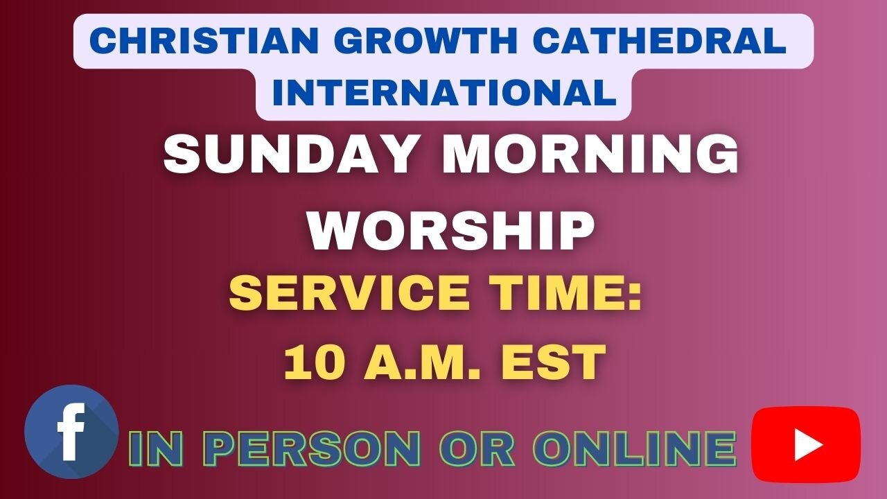 C.G.C. Sunday Morning Service (October 13th 2024)