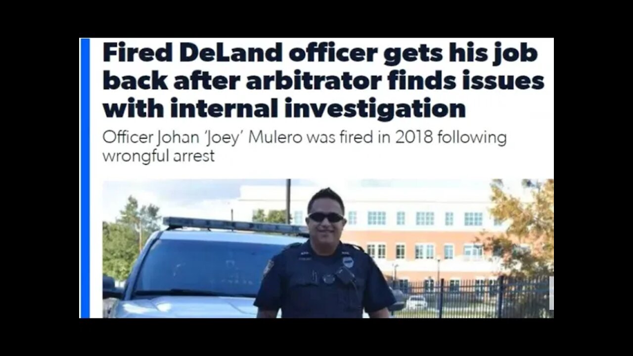 Deland Police Officer Fired For False Arrest & Assault of 69 YO Man Then Rehired - Earning The Hate