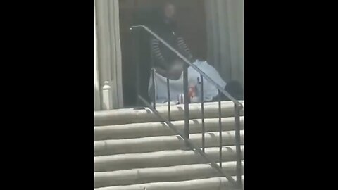 Homeless couple having sex on the door steps of a church, we are a doomed society