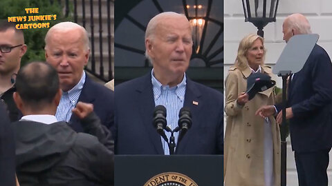 WTH was that? Biden at the WH 4th of July celebration: "I've been all over the world with you. I've been in & out of battles, anyway... I'm not going anywhere... who in the hell we are... they get me to stop talking..."