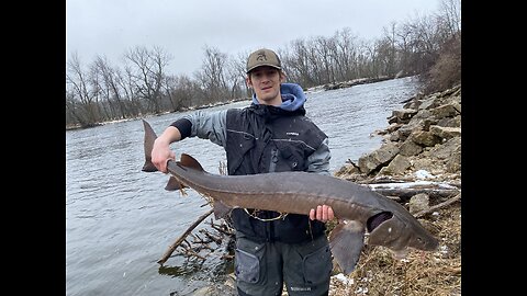 Open Water Fishing Wisconsin Sturgeon Caught!