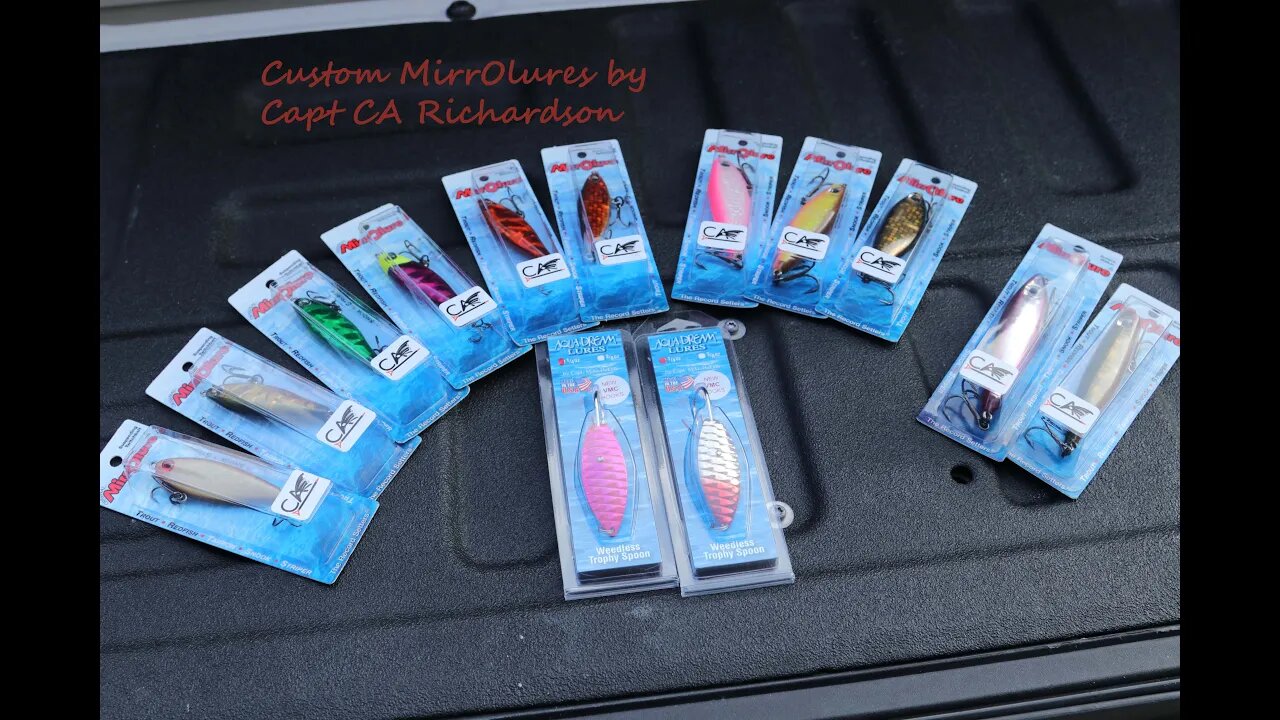 Custom MirrOlures by Captain CA Richardson. Awesome Names, Awesome Colors!