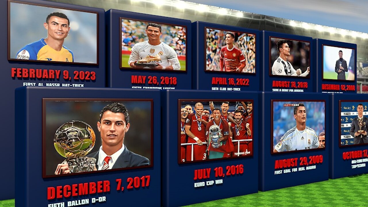 TIMELINE : CRISTIANO RONALDO Dos SANTOS AVEIRO..The Real G.O.A.T !!!