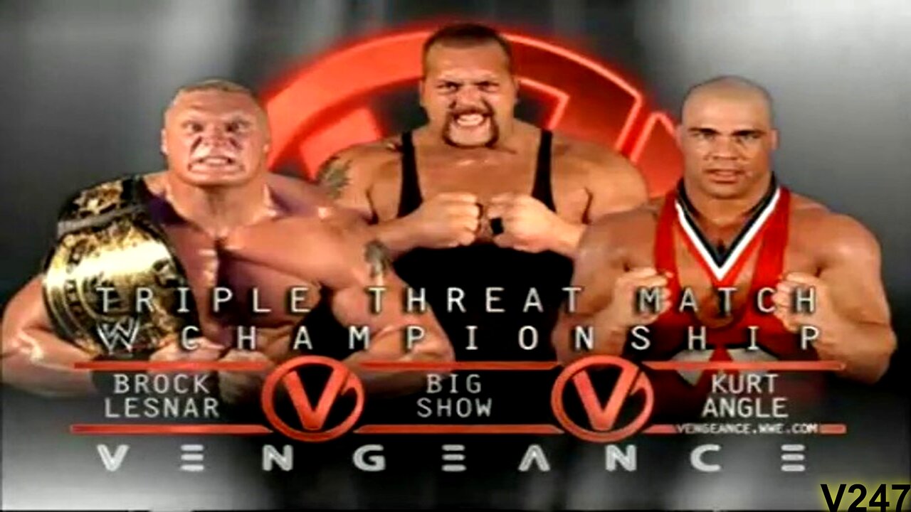 Kurt Angle vs Big Show vs Brock Lesnar Vengeance 2003 Highlights