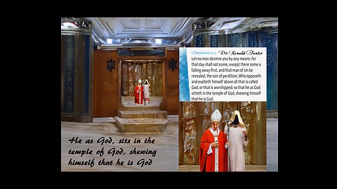 The evil one as God sits in the temple of God, shewing himself that he is God