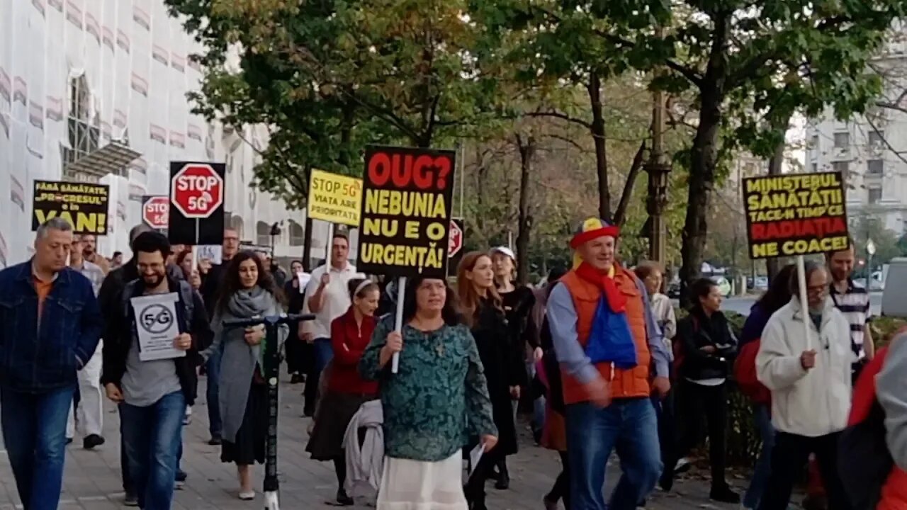 Marș împotriva antenelor 5g