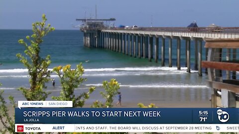 Scripps Pier Walks to start next week