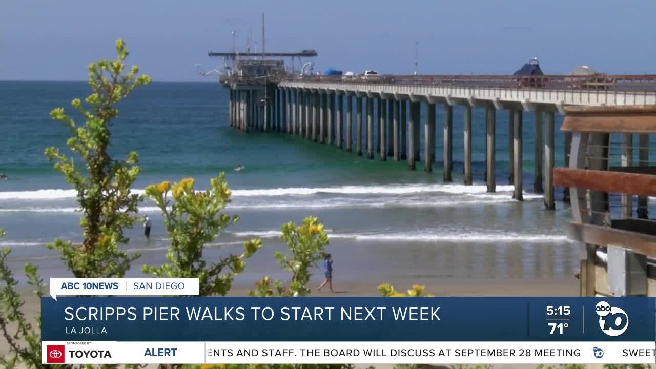 Scripps Pier Walks to start next week