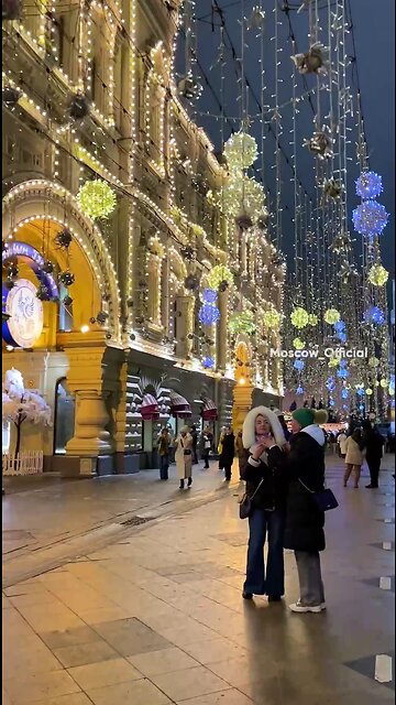 ✨Вечерний ГУМ и Никольская улица 💫Night Moscow Noite de Moscou📍Nikolskaya street