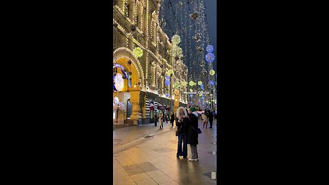 ✨Вечерний ГУМ и Никольская улица 💫Night Moscow Noite de Moscou📍Nikolskaya street