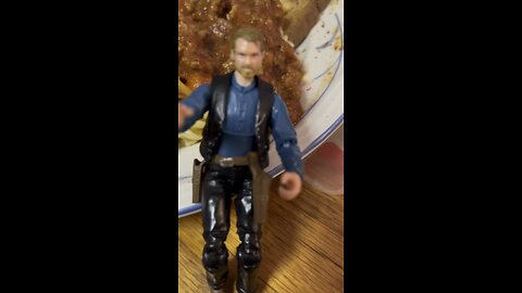 Clay enjoys some pasta