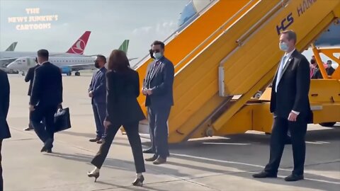 VP Harris stops for a photo op but ignores a Q about Afghanistan before departing to Hawaii.