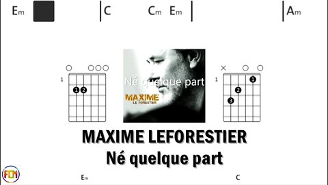 MAXIME LEFORESTIER Né quelque part - Guitar Chords & Lyrics HD