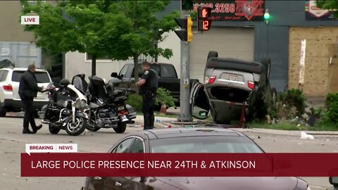 Large police presence near Capitol and Teutonia following crash