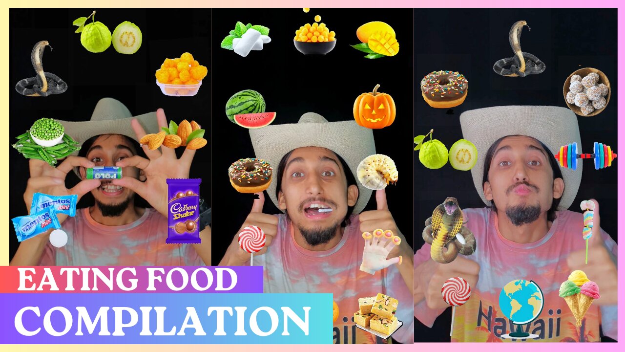 ASMR EATING DIFFERENT FOODS CHALLENGE 😋