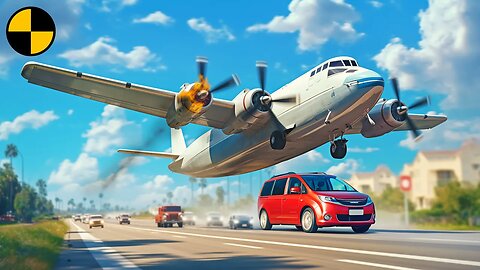 Plane Emergency Landing on Highway and other Accidents 😱 BeamNG.Drive