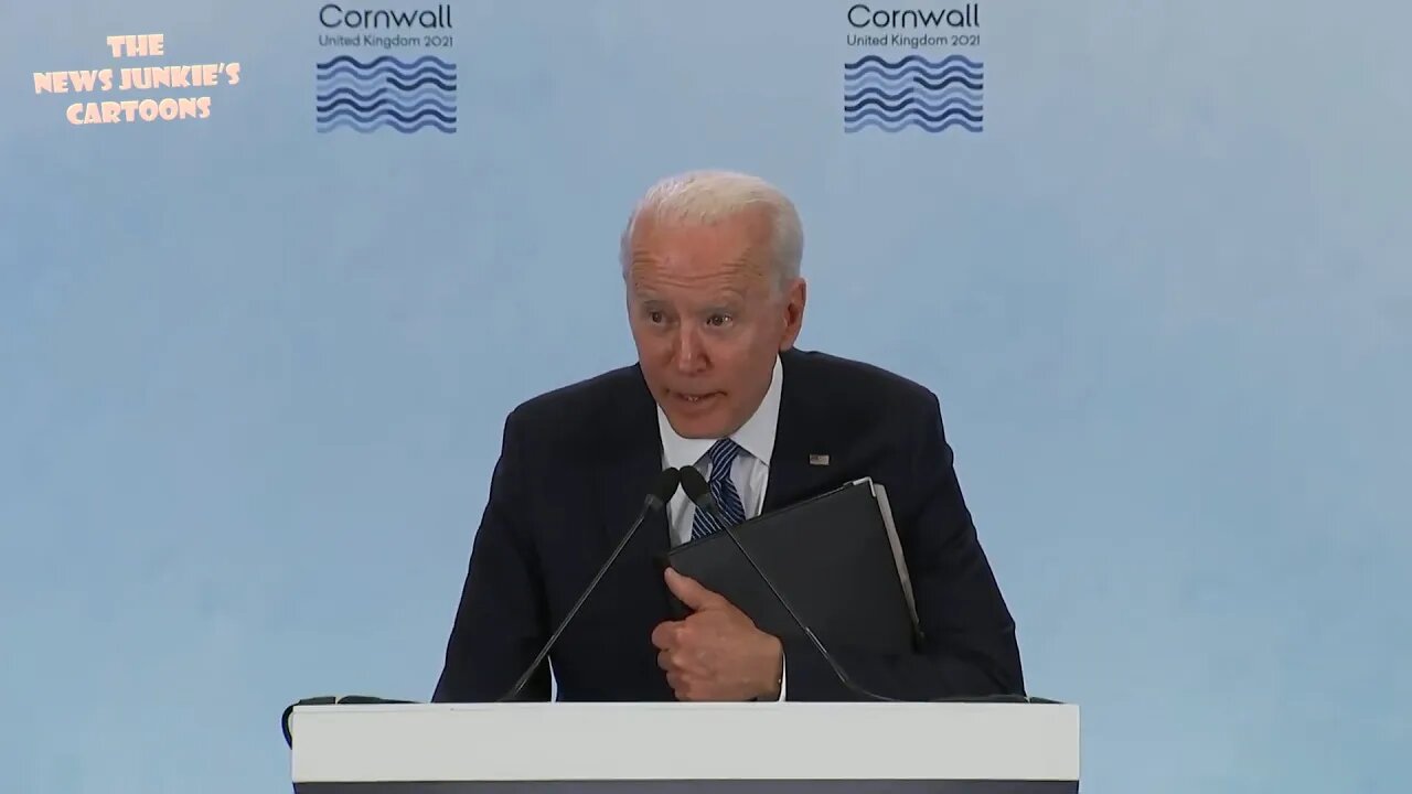 Biden says he's going to get in trouble with his staff then physically cowers to the press.