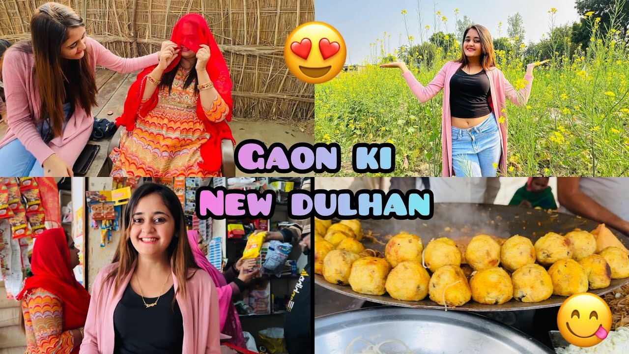 😱Papa ke liye Gaon ki New Dulhan 😍 Modern City Girl Enjoying in desi Village Bindass Kavya