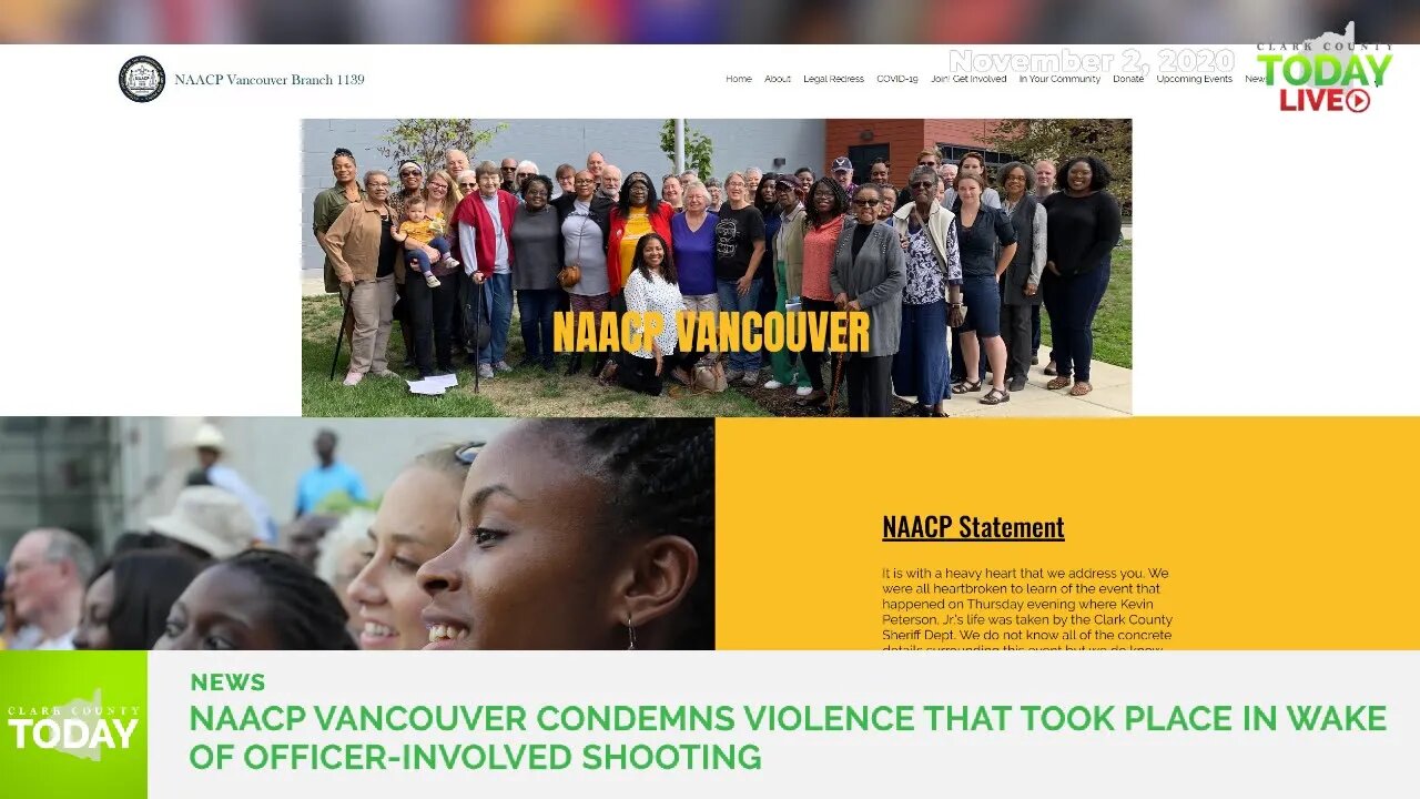 NAACP Vancouver condemns violence that took place in wake of officer-involved shooting
